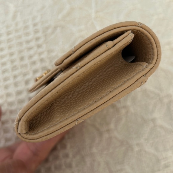 Chanel Flap Card Holder Caviar Beige REV - Picture 11 of 15